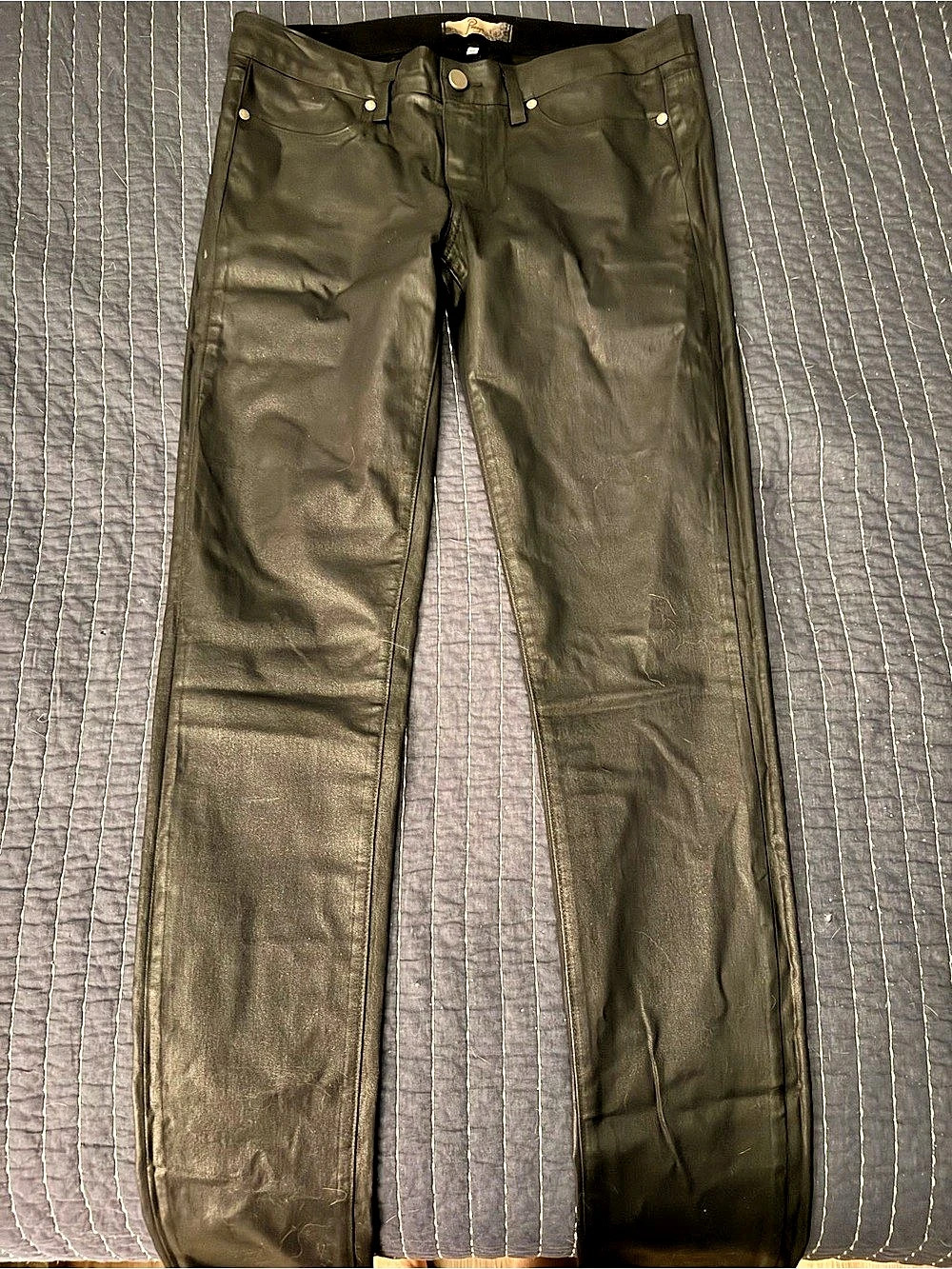 Paige coated Skinny Pants in black Waist 30